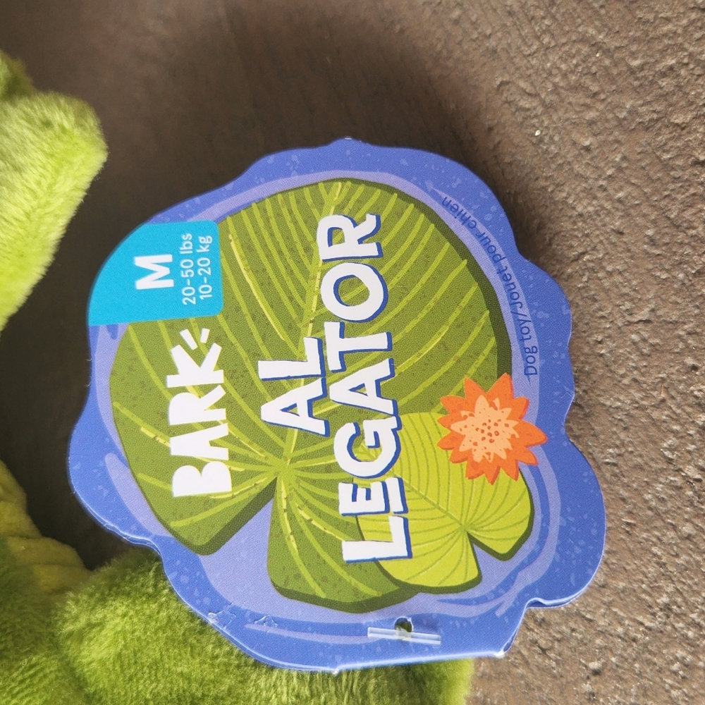 New Bark Box “ Al Legator “ Dog Toy Ocean Alligator Crocodile Medium Size - Picture 5 of 6